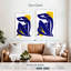 Silhouette de femme abstraite sur toile-1213550805