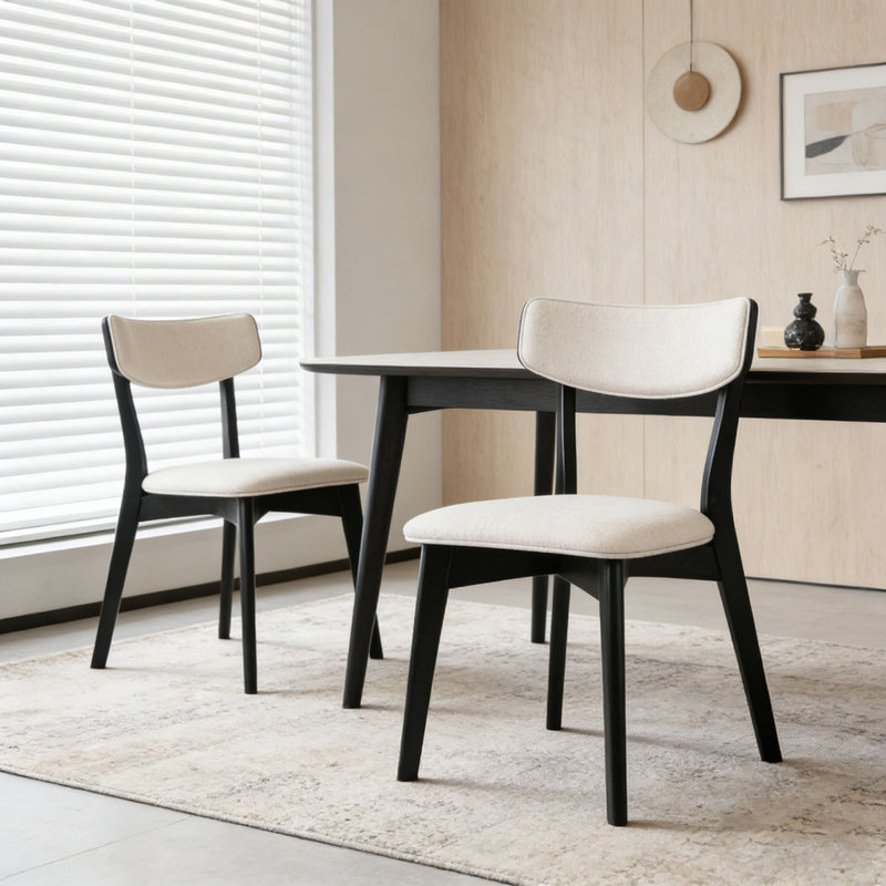 Ensemble de chaises de salle à manger, Beige clair