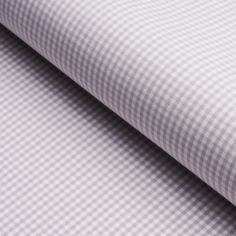 Barnet Cotton Check Fabric, Lilac
