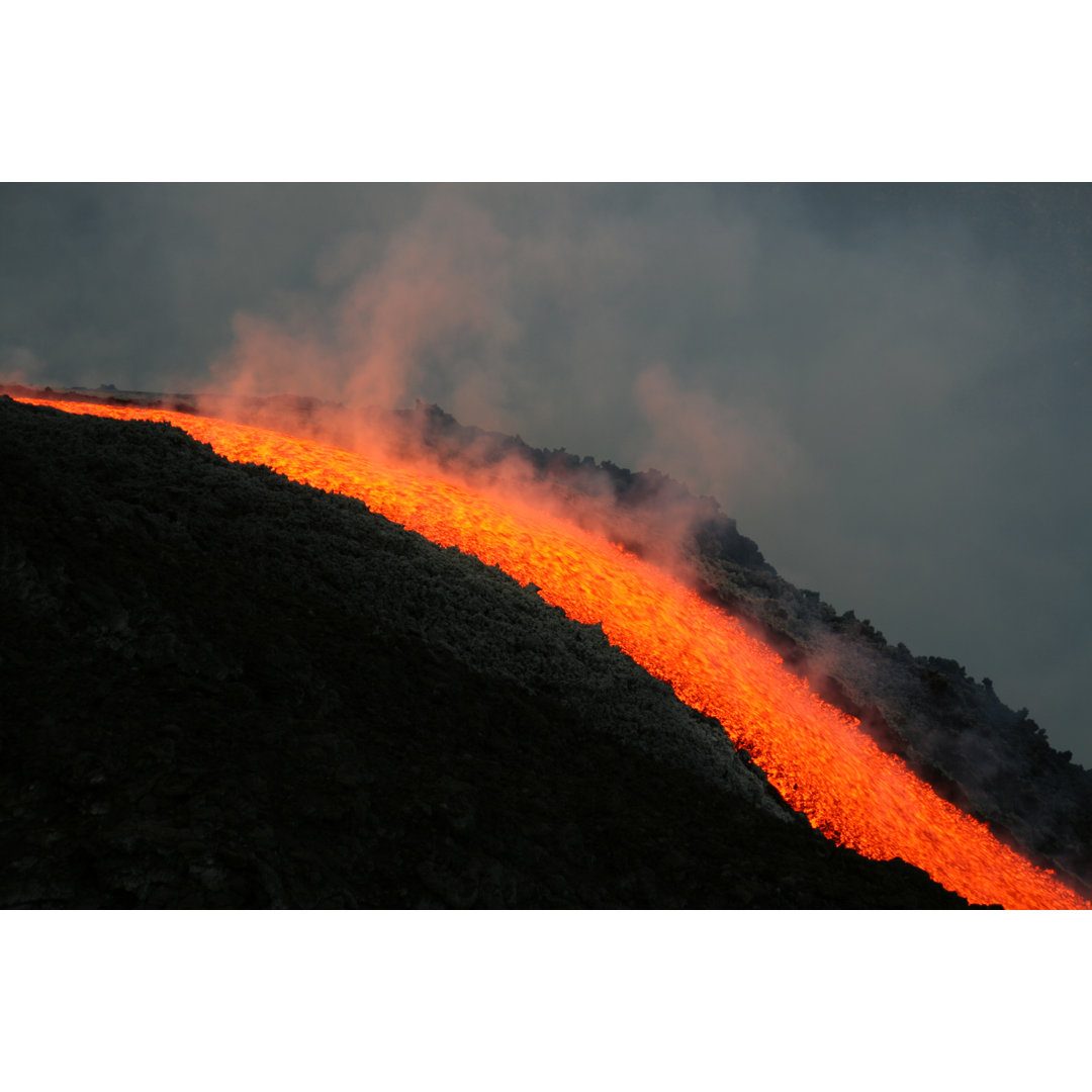 Riffle Volcano Etna Lava Flow - Wrapped Canvas Print