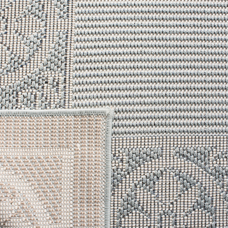 Tapis d'intérieur / extérieur géométrique Murielle Performance, Tapis de couloir 2 pi x 8 pi