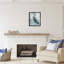 «Heron Bird on Beach», art mural encadré noir sur toile flottante par Grace Popp -91316077-91316078