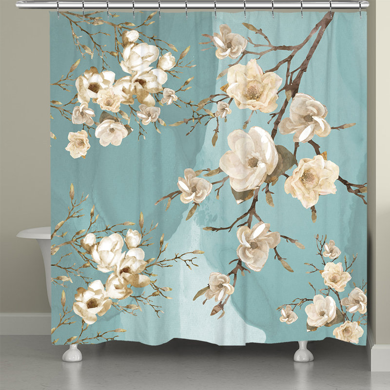 Memphis Floral Shower Curtain