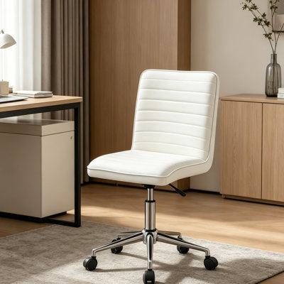 Chaise de bureau pivotante en similicuir
