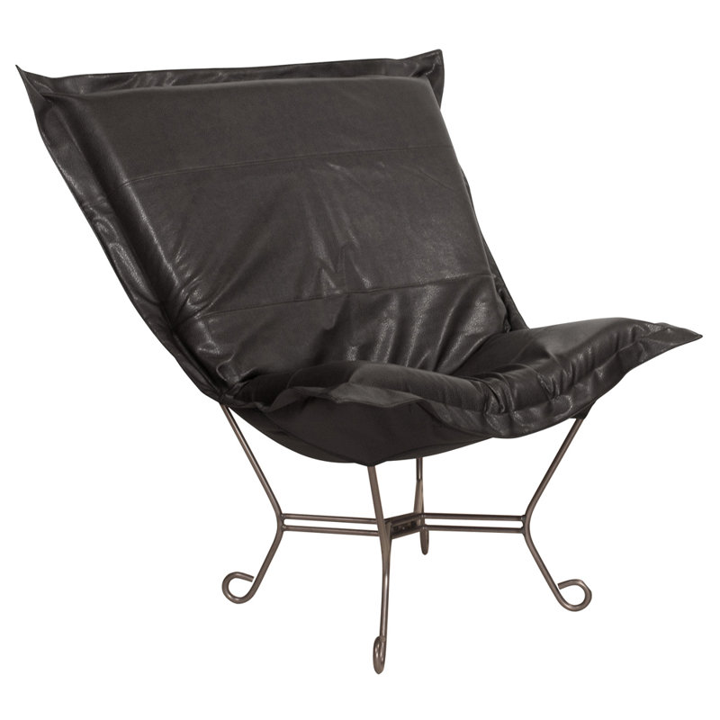 Méridienne Puff Scroll Avanti, Noir