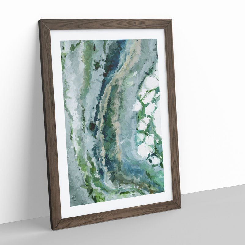 Come Go with Me Abstract 1 Piece Single Picture Frame Painting, 46cm H x 34cm W x 2cm D, Brown Framed