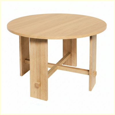 Natural Solid Wood Dining Table, Indoor Rectangular Dining Table for Kitchen, Dining Room, Living Room