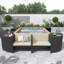 Ensemble de canapé modulaire d'extérieur en rotin-1708863836