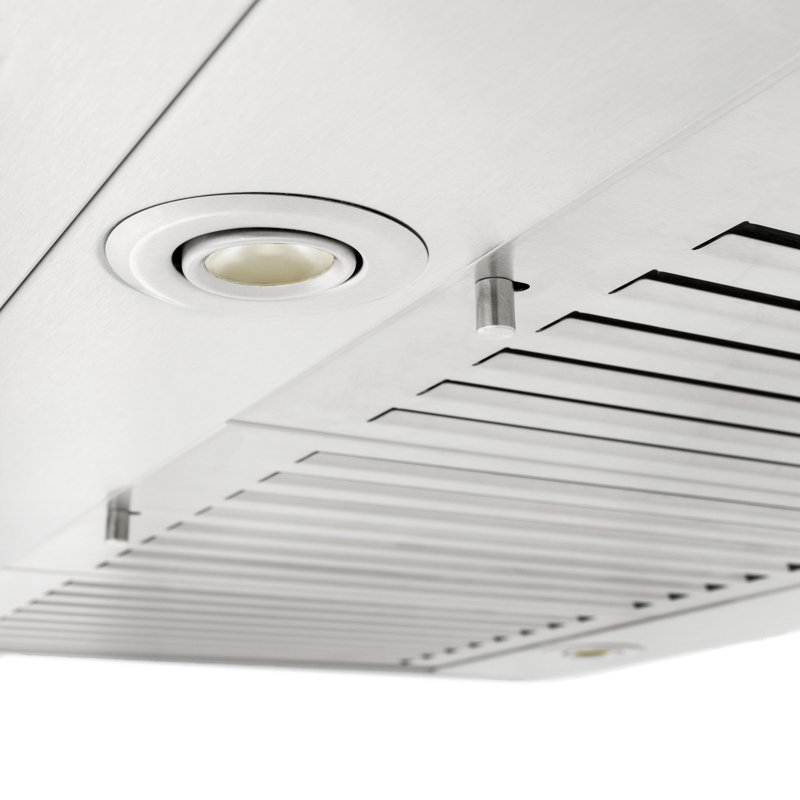 36" 400 CFM Convertible Island Range Hood in Brushed 430 Stainless Steel