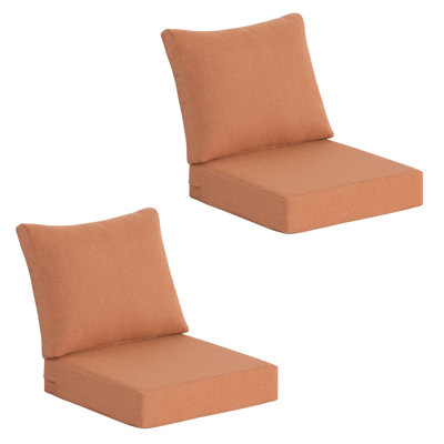 Ensemble de 2 coussins de siège d'extérieur / intérieur à assise profonde 22 po x 24 po (ensemble de 2) - Conception résistante aux intempéries