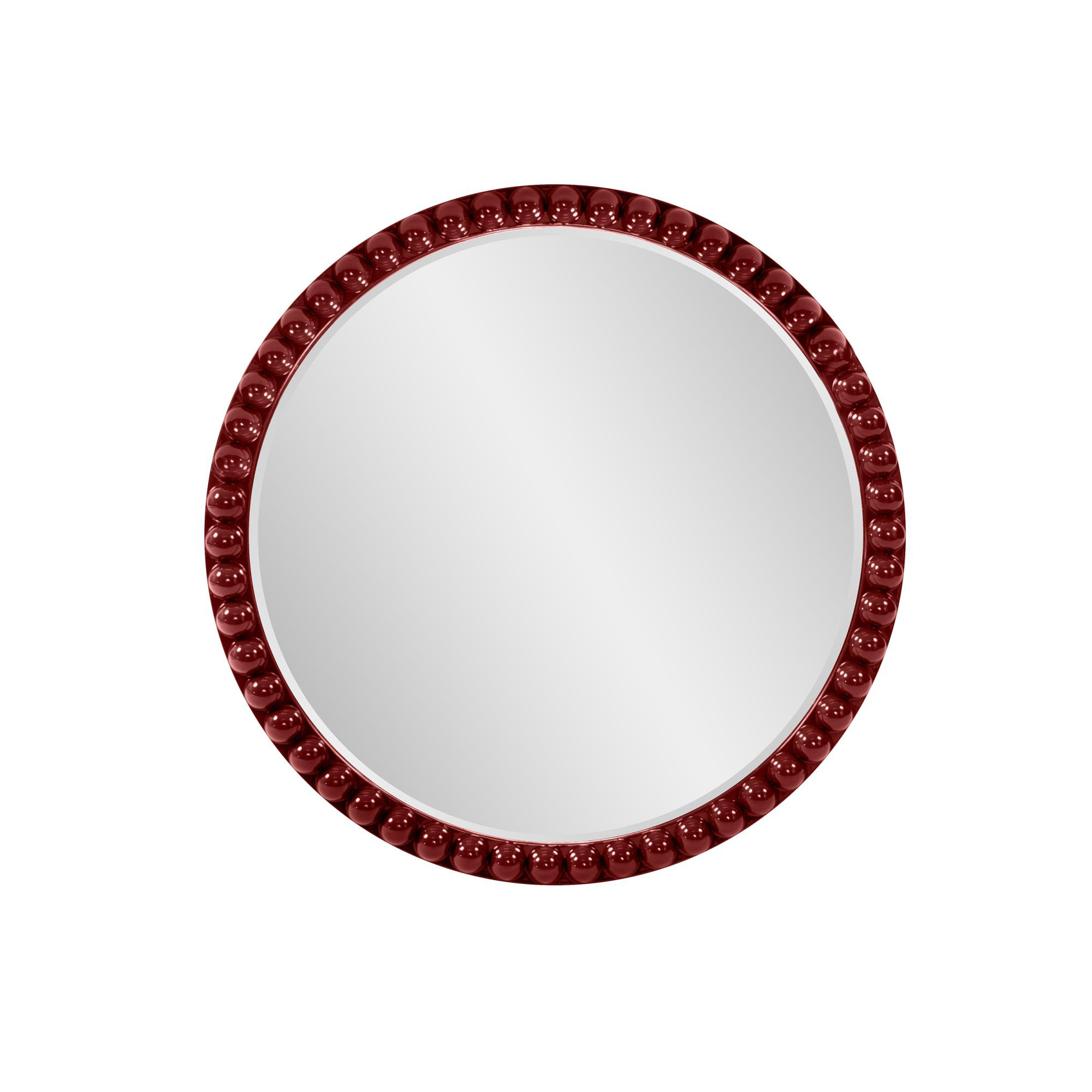 Darlene Round Mirror, Burgundy