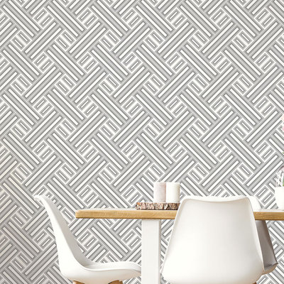 Geometrix 10m x 52.8cm Satin Wallpaper Roll