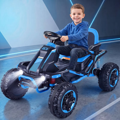 Alex 36V Kids Ride On ATV, 600W Dual-Motor Electric 4 Wheeler Quad for Ages 5-12, 5.9 MPH Ride On Car avec siège réglable de 16 po, Bluetooth, histoires, lumière respirante à DEL, suspension en métal