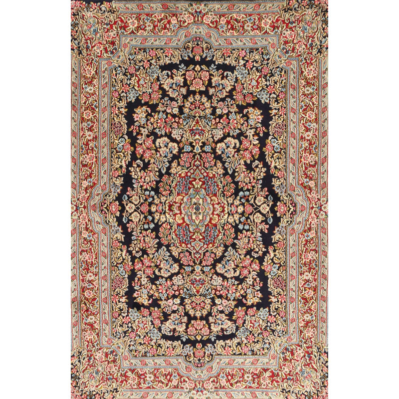 Tapis beige / gris en laine Samiya, Rectangle 7 pi x 10 pi
