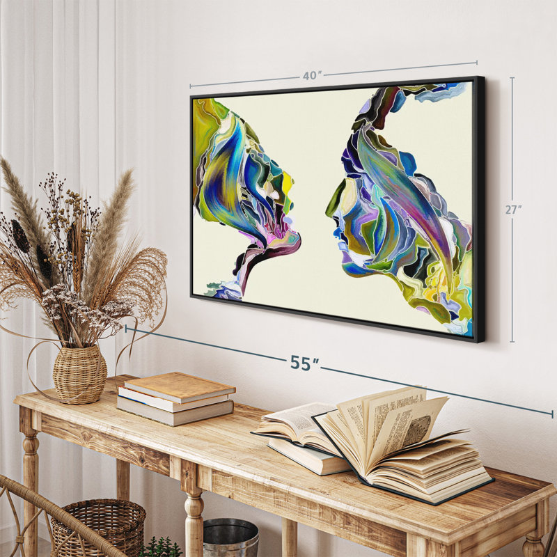 " Abstract Couple Canvas Print ", 27" H x 40" W