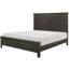 Mobilier de chambre gris anthracite - Lit double de style transitionnel-1148694442-1148694444