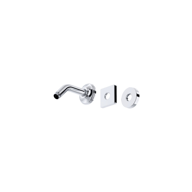 5" Reach Wall Mount Shower Arm, Polished Chrome