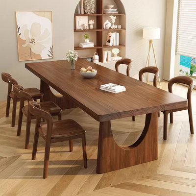 Brown Rectangular Solid wood Dining Table For Dining Room/Kitchen