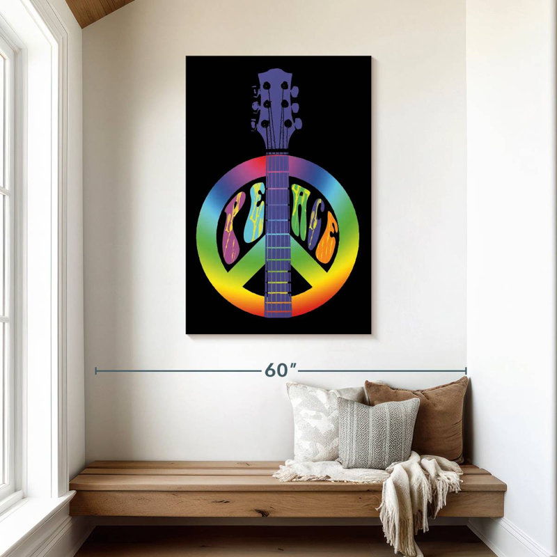 Guitare Khadjiah Peace, H 45 po x l 30 po