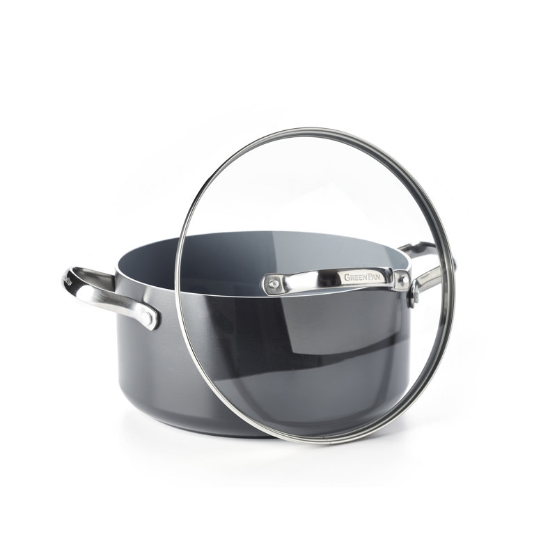 GreenPan Venice Pro Aluminium Non-Stick Casserole with Lid, 20.8, 3