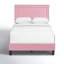 Ensemble de 2 lit plateforme simple tapissier Aldora avec tête de lit ajustable capitonnée, lit simple silencieux avec rangement sous le lit de 8 pouces-88102853