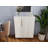 Modern White Sideboard Cabinet With Gold Handles For Kitchen