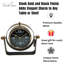 Stylish & Traditional Roman Numeral Metal Tabletop Clock in Matte Black with Silent Quartz Movement for Classic Mantel Décor