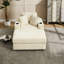 Nouvelle chaise longue rembourrée en velours côtelé pour le bureau du salon - Sac à magazines, coussins amovibles, porte-gobelets doubles, confort pour les jambes longues, assise confortable, matériau, design moderne, couleur beige, facile-118758354