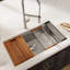 Roma Workstation Ledge 32" L x 19" W Undermount Kitchen Sink with Basket Strainer-542242921