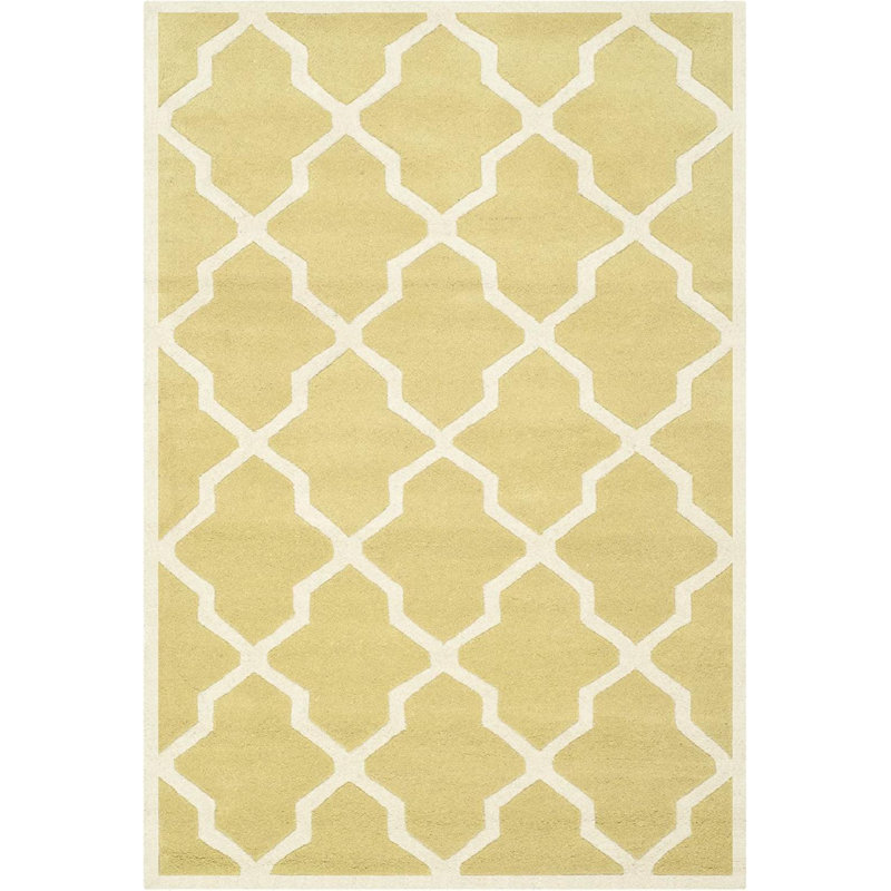 Carolene Hand Tufted Wool Geometric Rug, Rectangle 3' x 5'