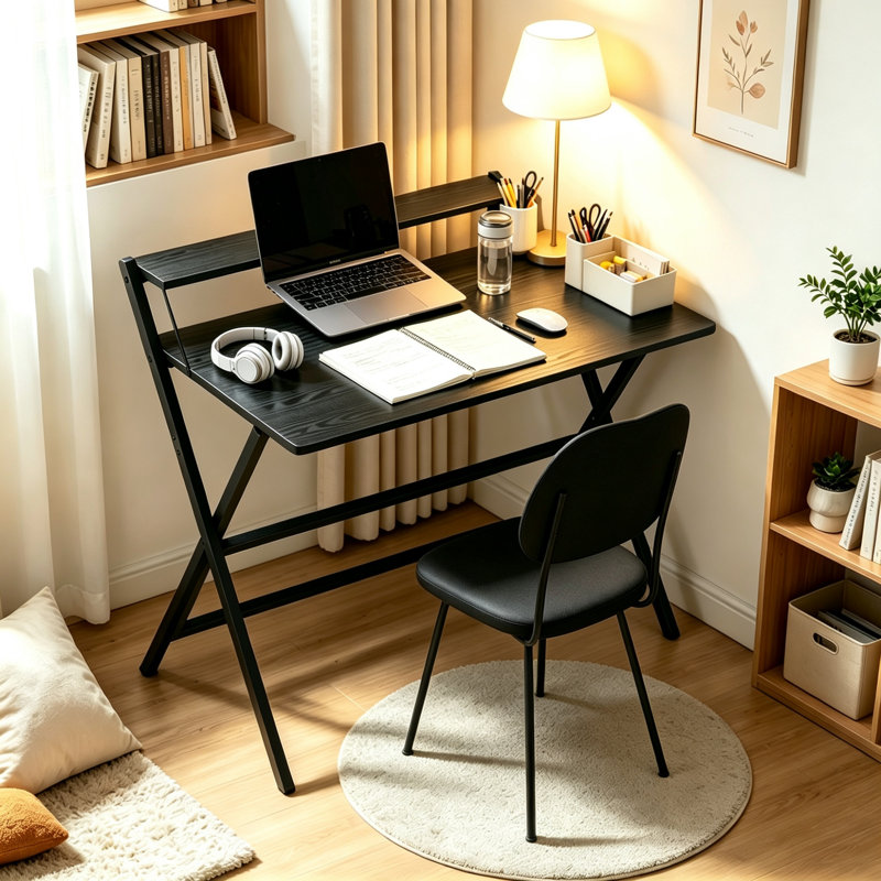 Steel Computer Desk, Black