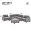 Canapé de coin avec pouf (gris)-1245742213