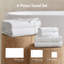 Ensemble de serviettes de bain 100% coton 600 g / m² rayé 6 pièces-124884193-124884195