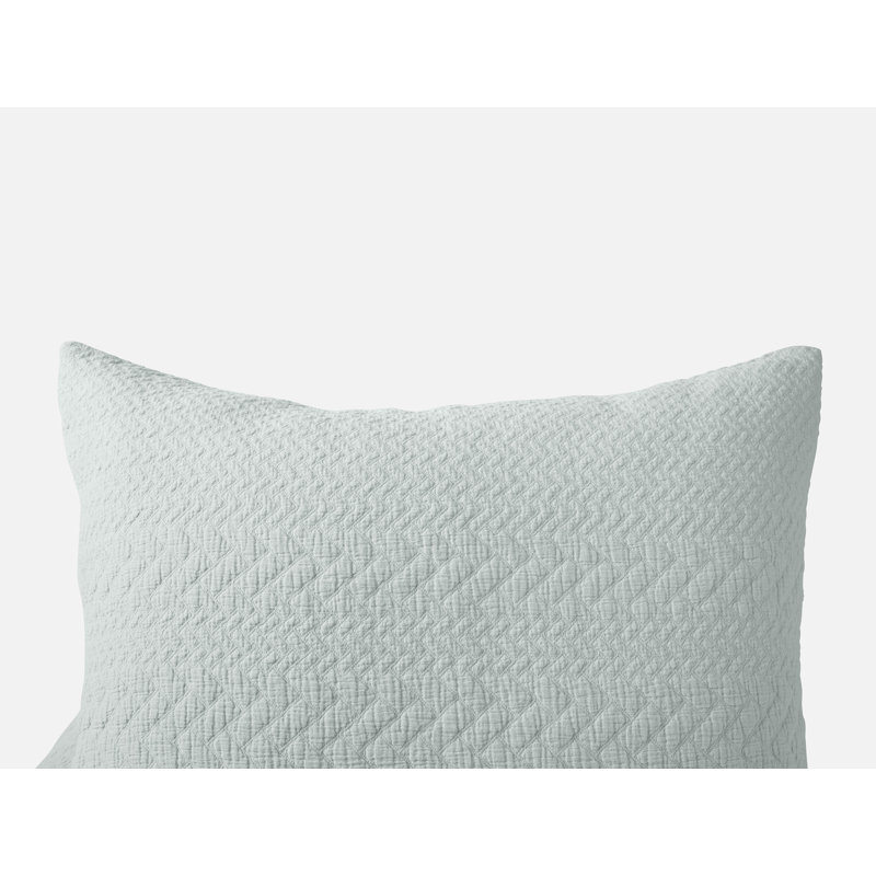 Angeles Organic Matelasse Sham, Dew