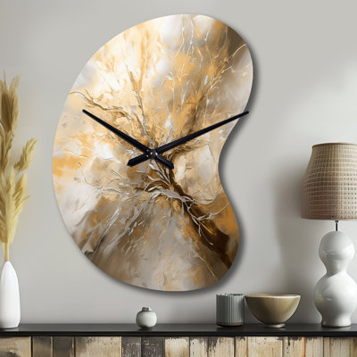 Horloge murale or et argent