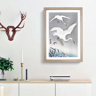 Descending Egrets by Ohara Koson - Picture Frame Painting Print