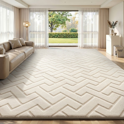 Area Rugs 9x12 Living Room, Washable White Rugs for Bedroom Large Soft Area Rugs Indoor, Modern Non Slip Rug Carpet for Bedroom Kids Room Dorm Dining Room Office Home Decor