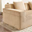 Désossé, modulaire en forme de U à 3 sièges, chameau velours côtelé, sans assemblage, sièges confortables, canapé modulaire large, velours côtelé modulaire ultra doux, coussins décoratifs et 2 repose-pieds