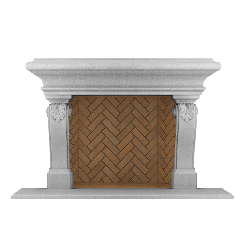 Adana Fireplace Surround, Acid Wash Gray
