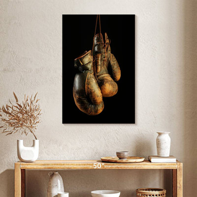 Gants de boxe battus