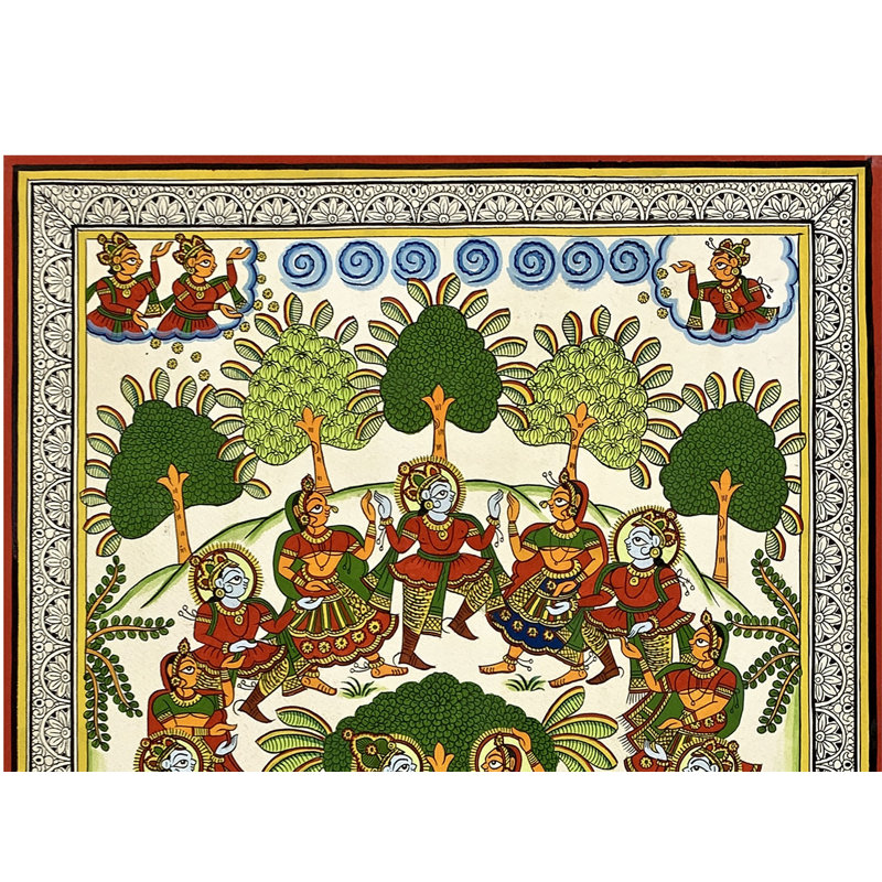 Krishna Raas Lila coloré | Phad, peinture de Kalyan Joshi