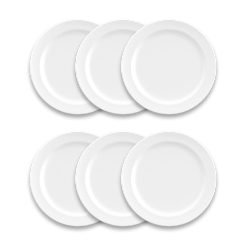 Assiette plate en mélamine blanche Tarhong