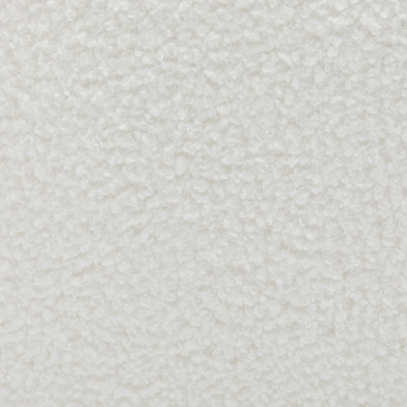 Sam Faux Fur Upholstered Ottoman, White