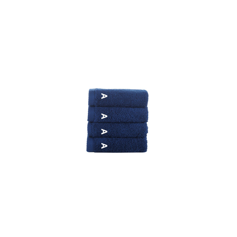 Merikas 4 pcs Wash Towels, Navy, A, Wash Towels - 4 Pack