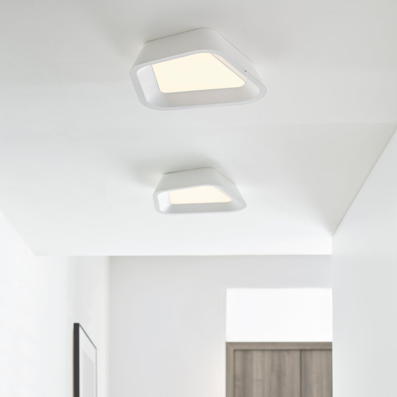 Rhonan 1 - Light LED Flush Mount, Matte White/White