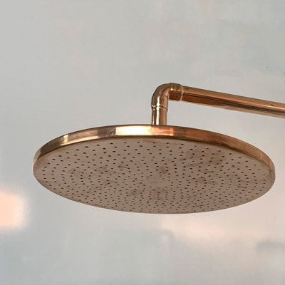 Unlacquered Copper Round Rain Shower Head