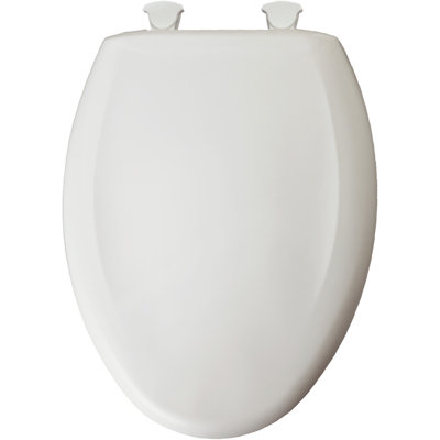 Topseat Pro Wood Toilet Seat Round, White, Magnetic Quick-Release Easy