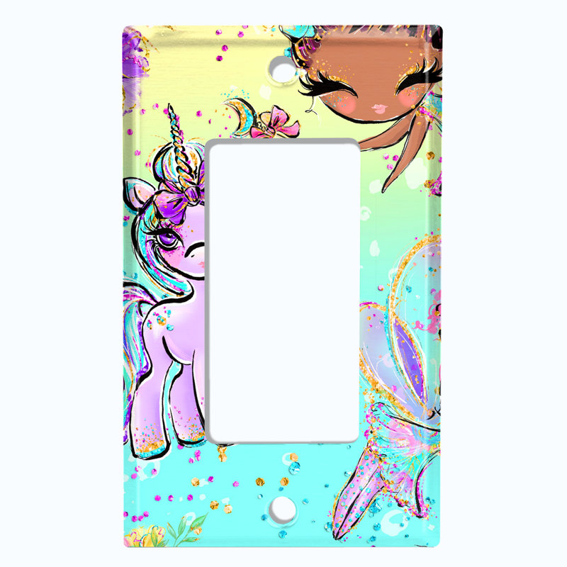 Plaque murale berçante Fairy Princesses Unicorn