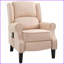 Fauteuils inclinables avec massage & amp; Chaleur, fauteuil inclinable en faux suède avec télécommande | Crème | Faux suède-1500484147