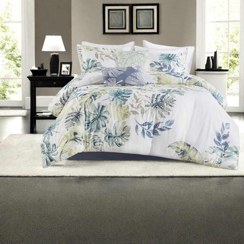 Ensembles de literie de qualité supérieure, style tropical bord de mer en coton pour la maison
